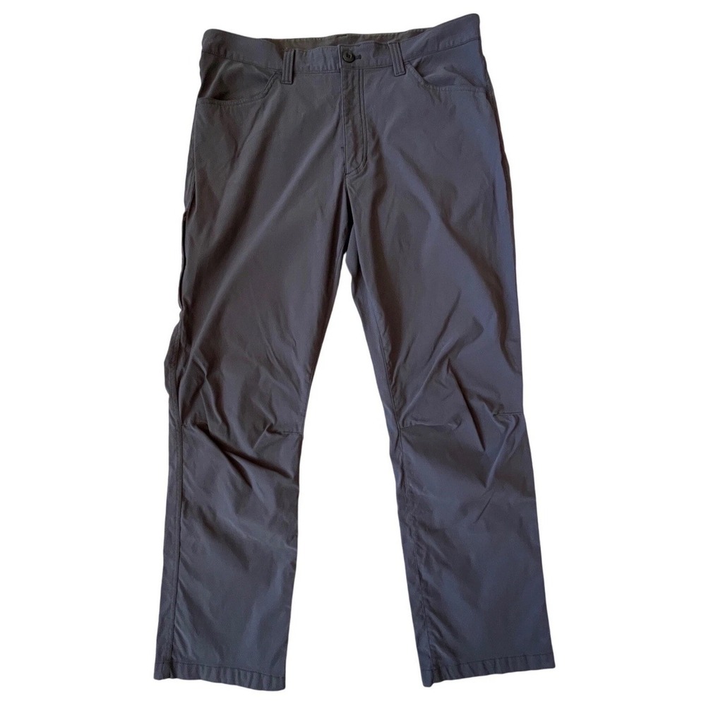 Eddie Bauer Mens Tech Pants 36x30 Gray Nylon Stretch Hiking Travel Outdoor Cargo